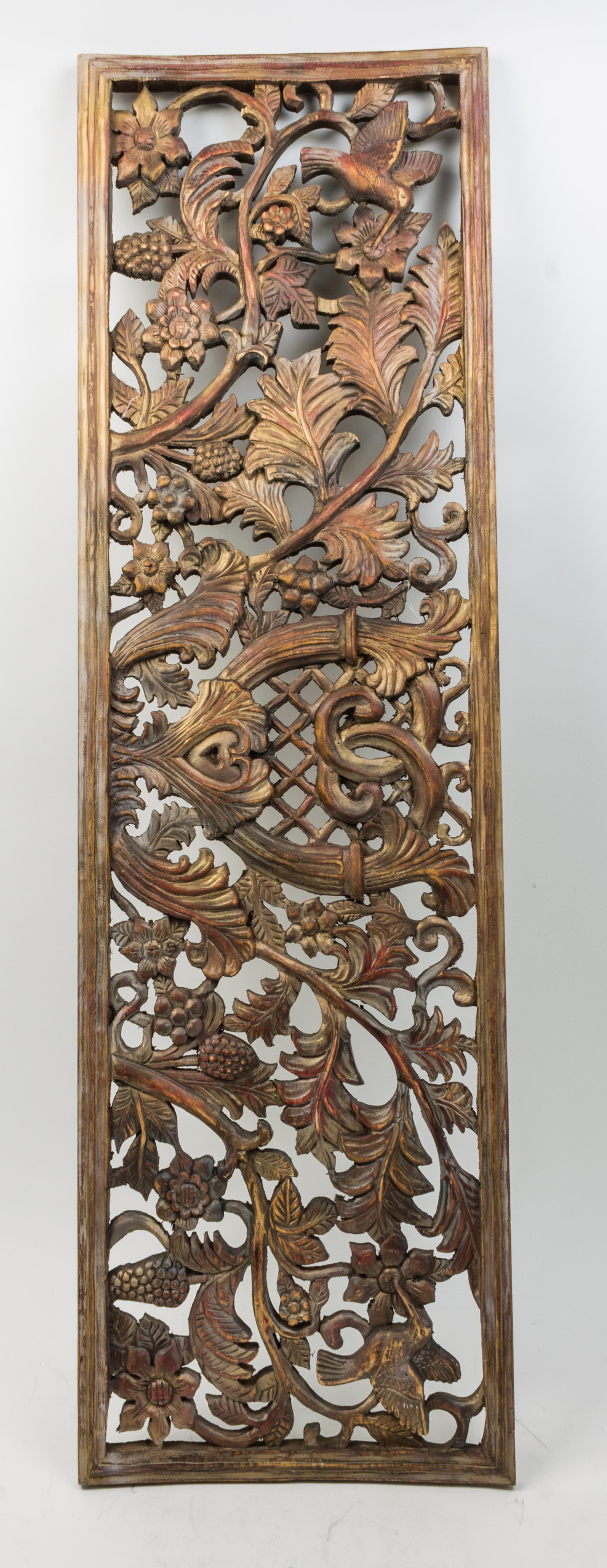 A Painted Wood Panel Height 13 7/8 x width 47 3/8 inches. — 20TH CENTURY