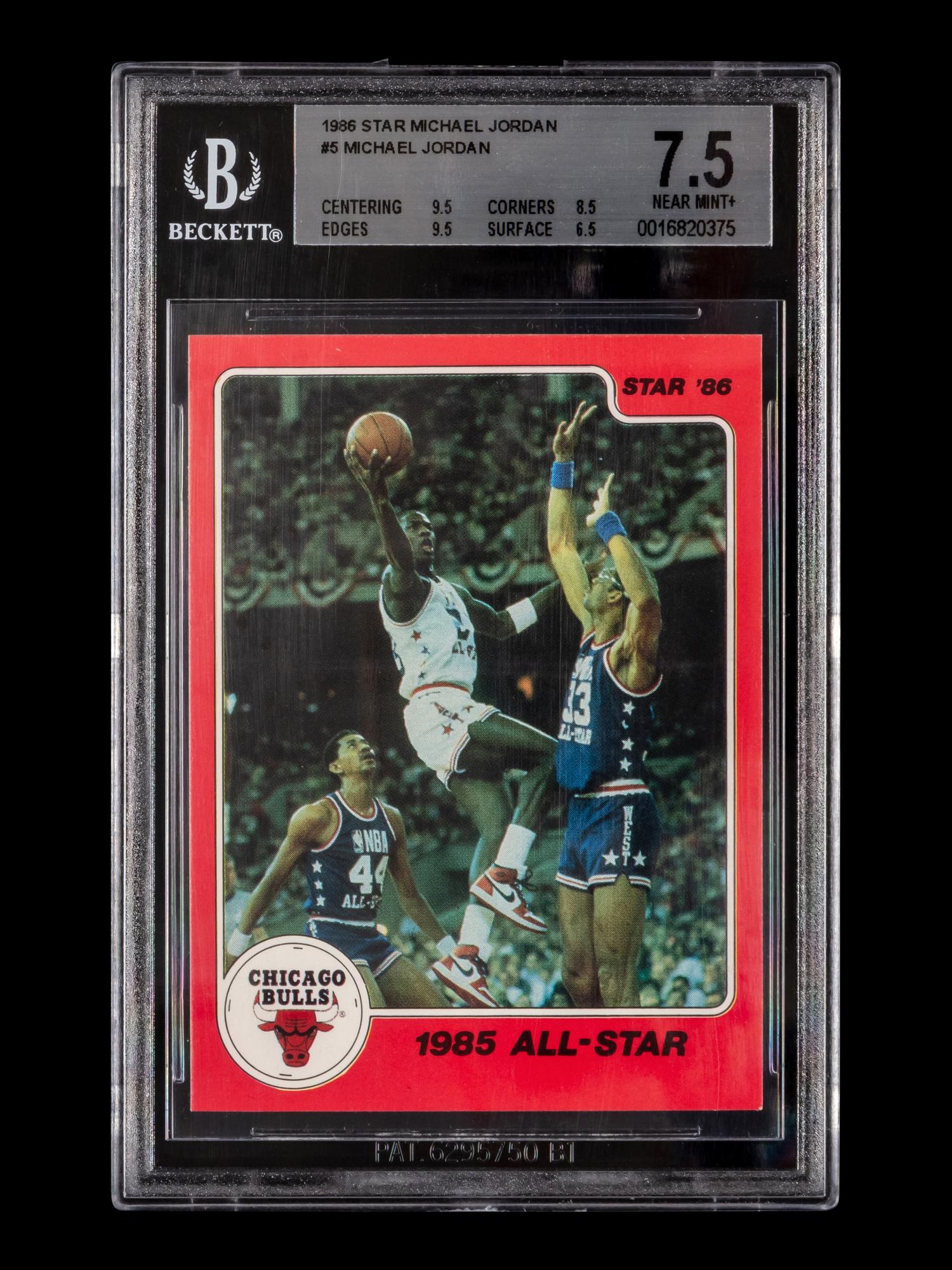 A 1986 Star Michael Jordan Set 1985 All-Star Card No. 5 (BGS 7.5 NEAR MINT+)