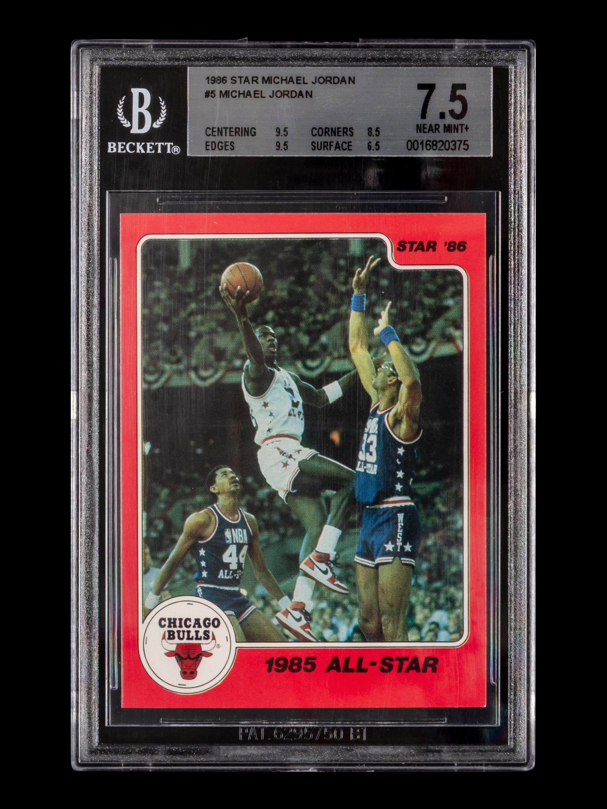 A 1986 Star Michael Jordan Set 1985 All-Star Card No. 5 (BGS 7.5 NEAR MINT+)