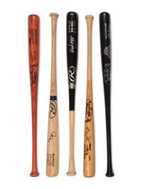 A Collection of Signed Autograph Baseball Bats