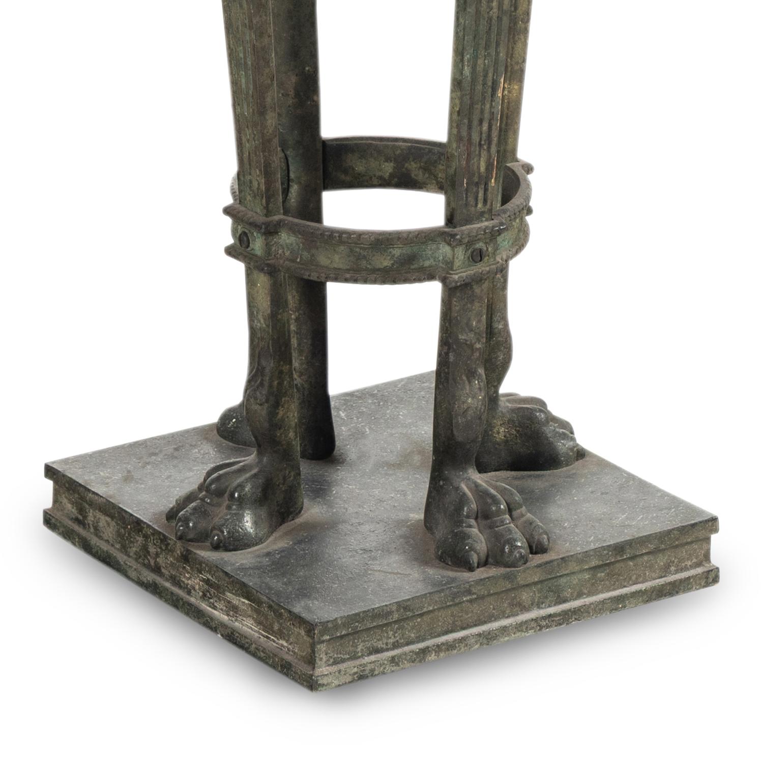 An Italian Grand Tour Style Verdigris Bronze Athénienne