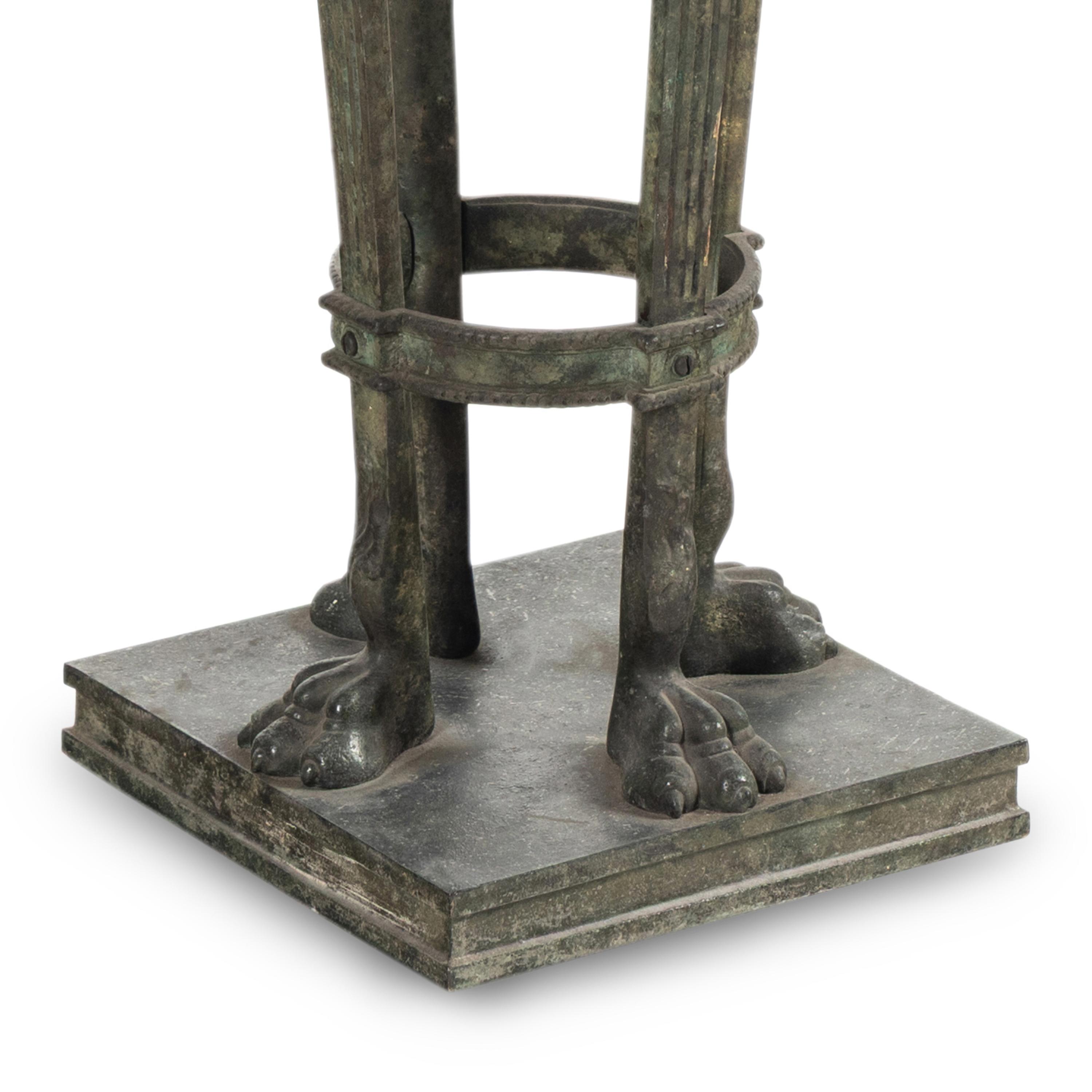 An Italian Grand Tour Style Verdigris Bronze Athénienne