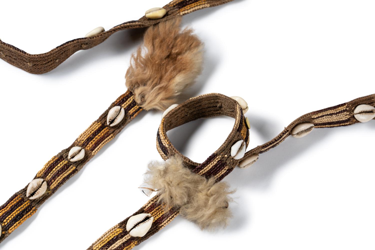 Two Asmat Woven Fiber Bags and a Wealth Belt