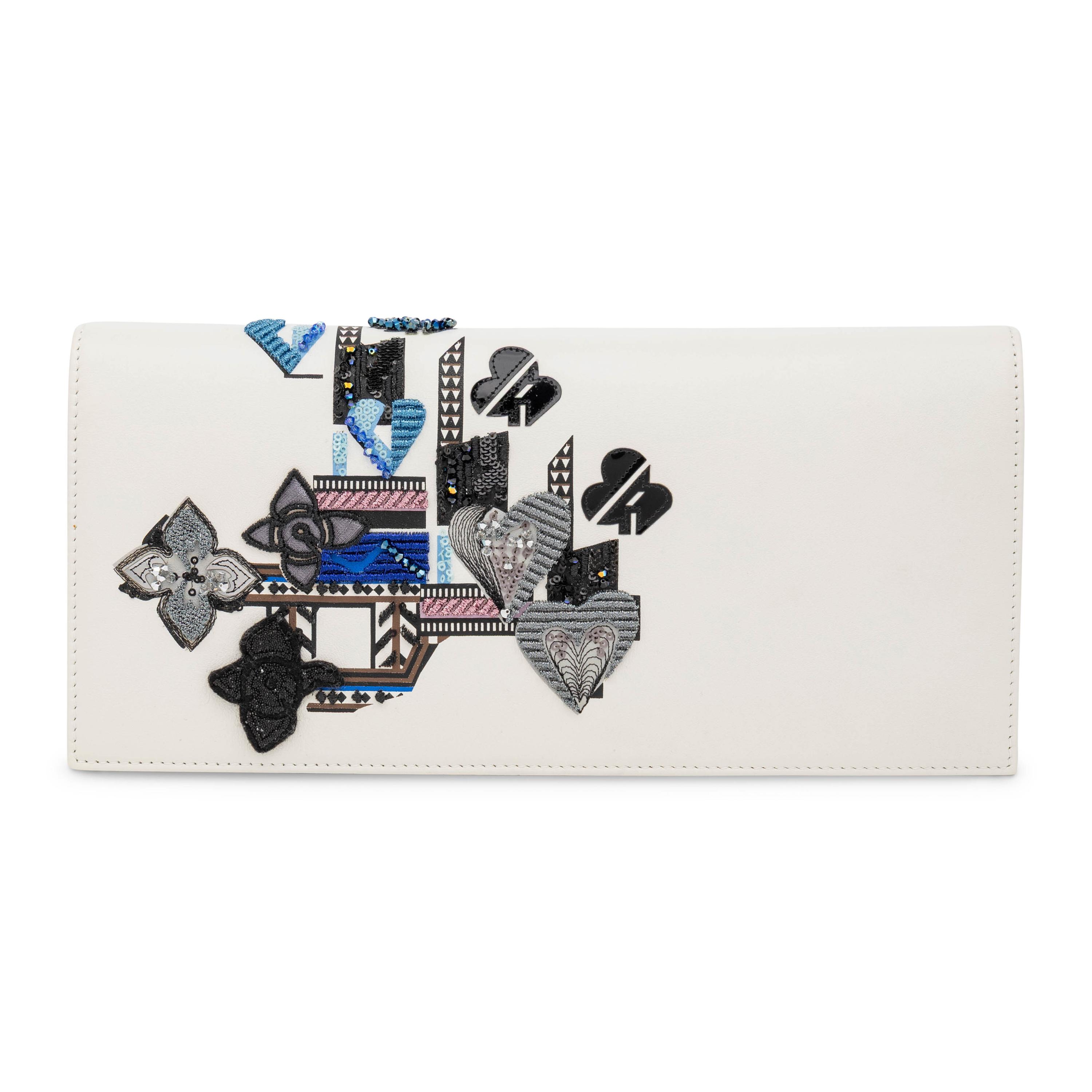 Christian Dior, Embellished White Clutch/Shoulder Bag