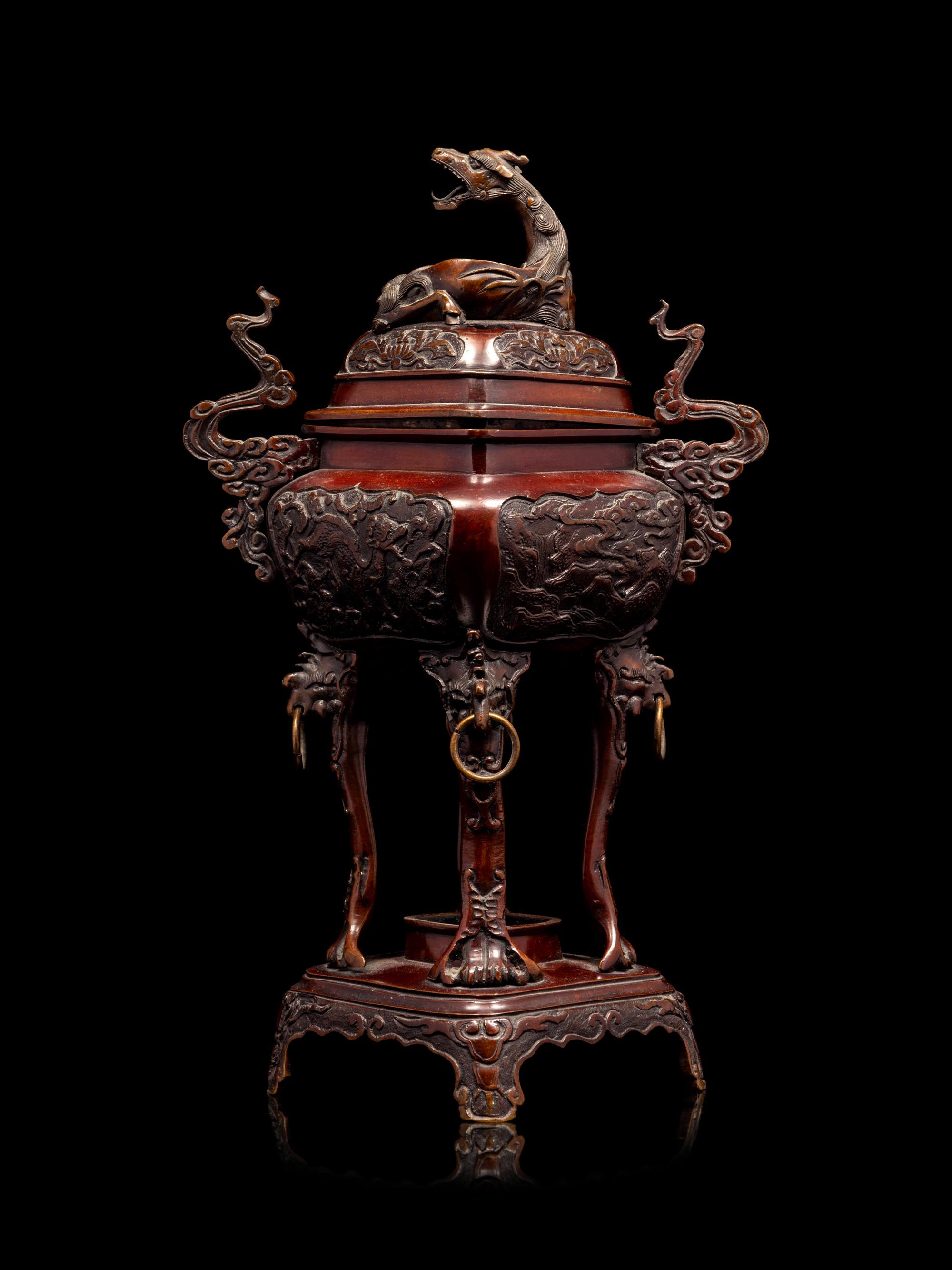 A Bronze Covered Incense Burner