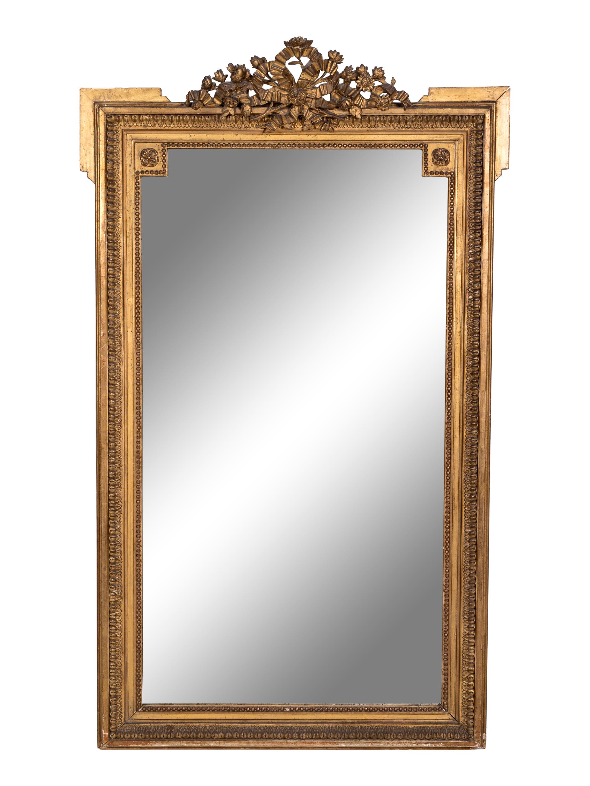 A Louis XVI Style Giltwood Mirror