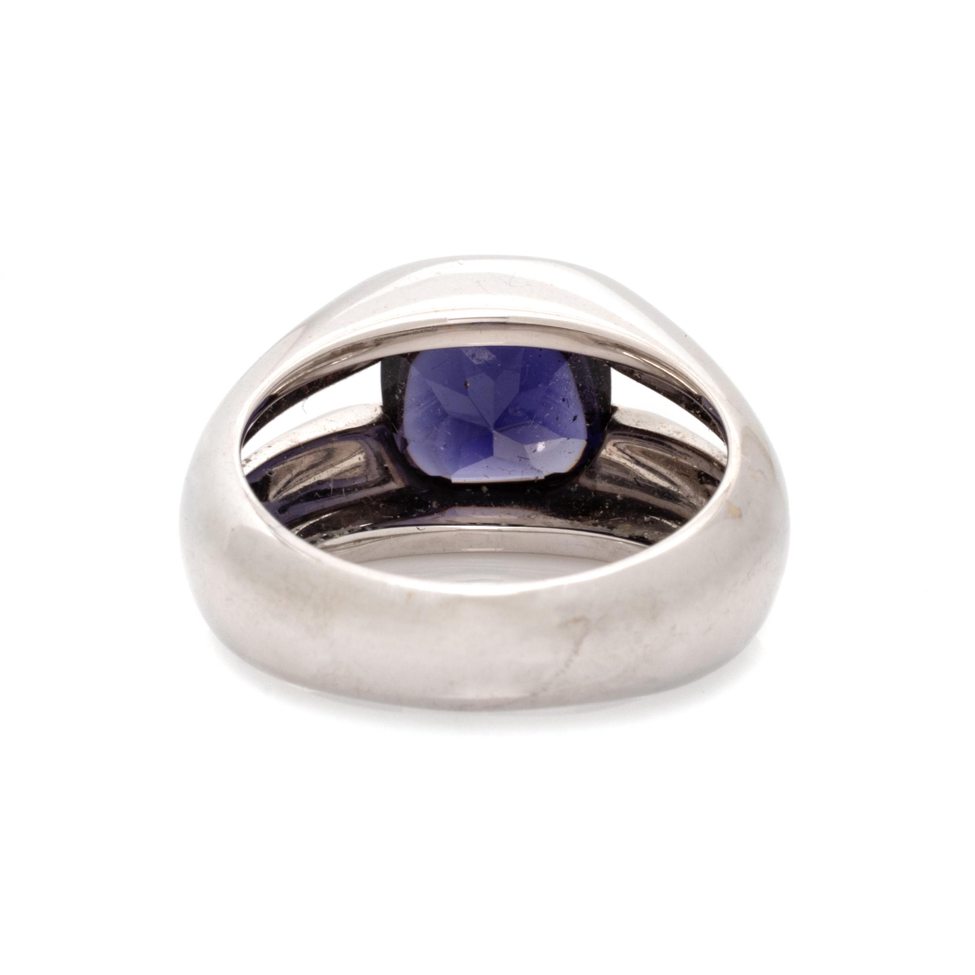 TIFFANY & CO., WHITE GOLD AND IOLITE RING