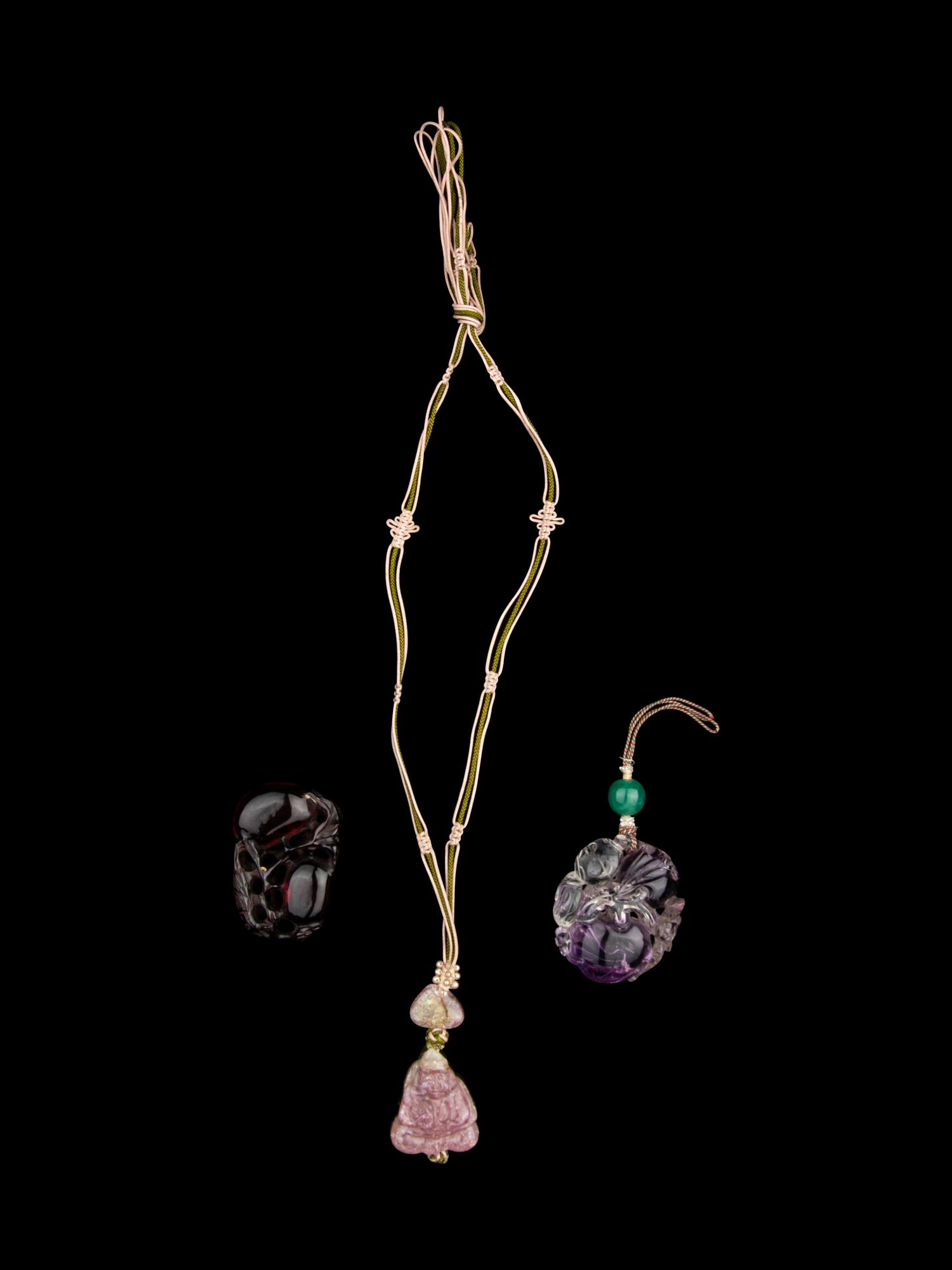 Three Chinese Carved Pendants