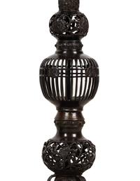 Two Japanese Bronze Lamps