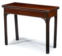 Chippendale mahogany folding top games table newport, ri, last quarter of the 18th century
