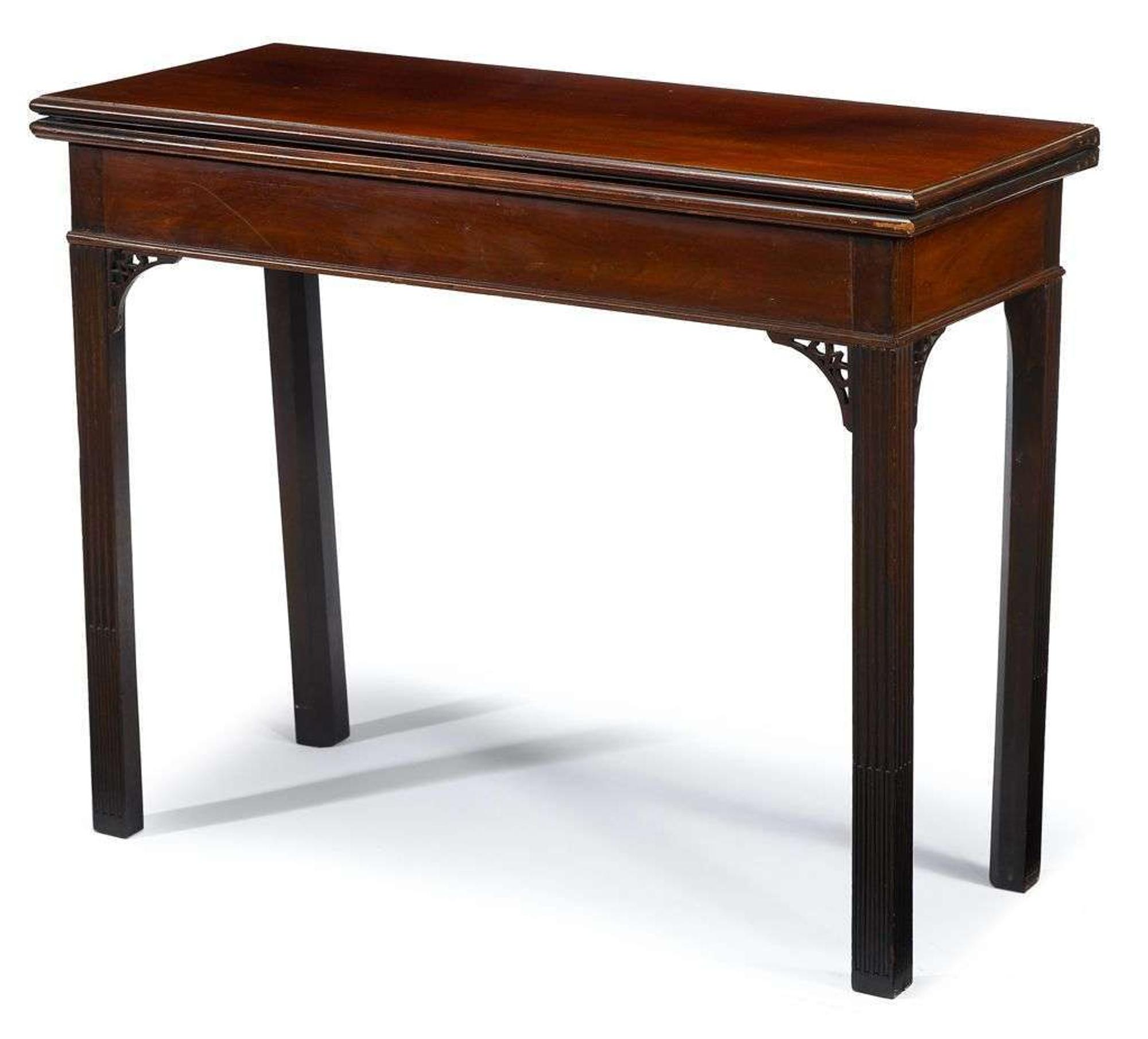 Chippendale mahogany folding top games table newport, ri, last quarter of the 18th century