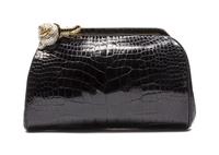 A Judith Leiber Black Alligator Evening Bag, 8 1/2 x 5 1/2 x 1 1/2 inches.
