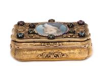 A German Gold and Jewel Mounted Portrait-Inset Bonbonnière