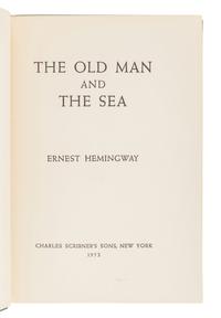 HEMINGWAY, Ernest (1899-1961). The Old Man and the Sea. New York: Charles Scribner's Sons, 1952.