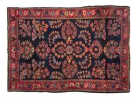 A Sarouk Wool Mat 5 feet x 3 feet 5 inches.