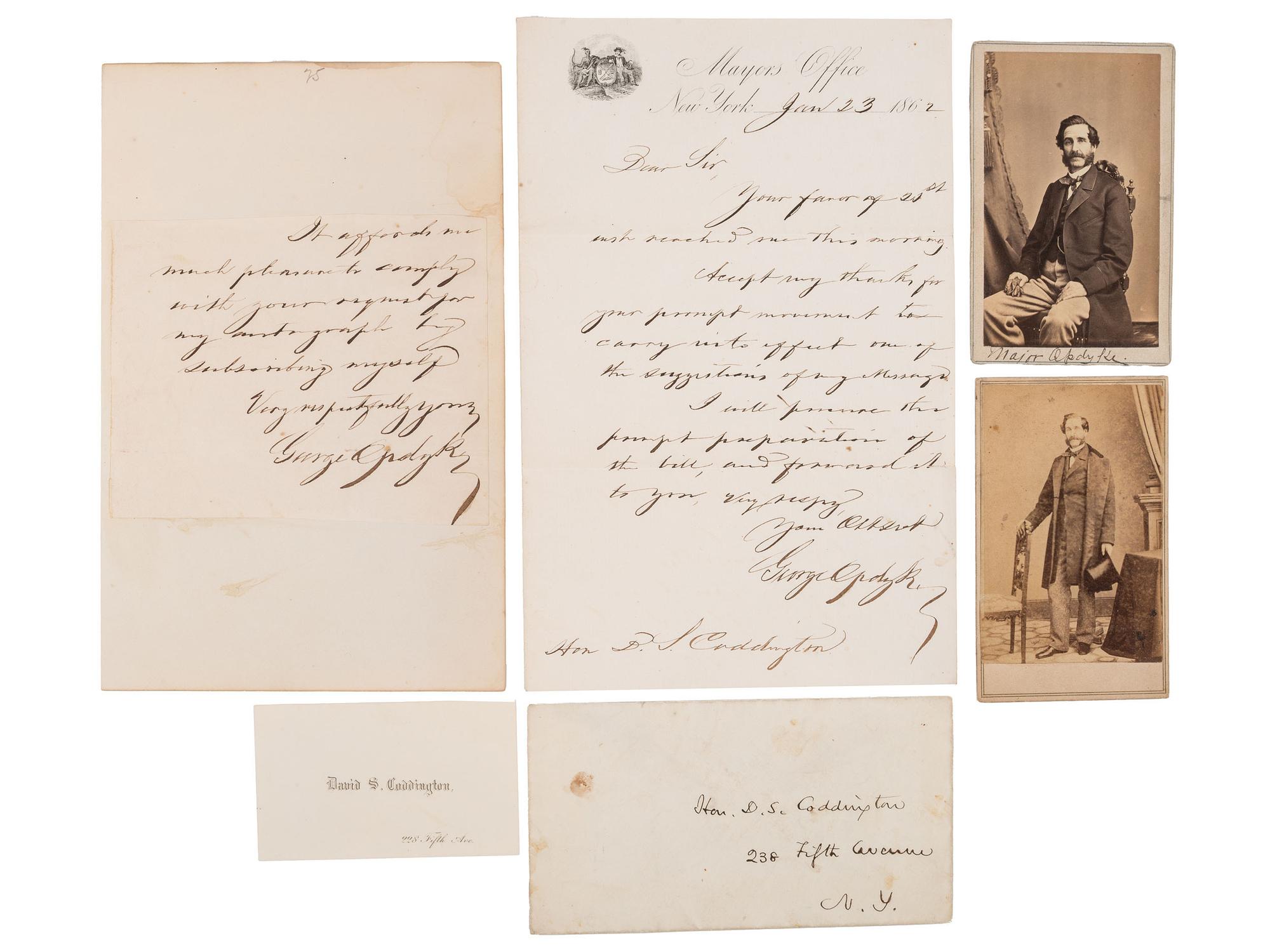[CIVIL WAR] -- [DRAFT RIOTS]. Archive related to the New York City Draft Riots of 1863, incl. substitute bounty forms, correspondence, damage reimbursement checks, and more.