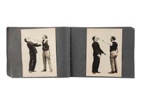 [EARLY PHOTOGRAPHY]. Album containing 72 photographs of self-defense maneuvers. Ca 1895.