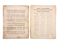 [CIVIL WAR]. Two pieces of Civil War pro-Union sheet music, comprising: