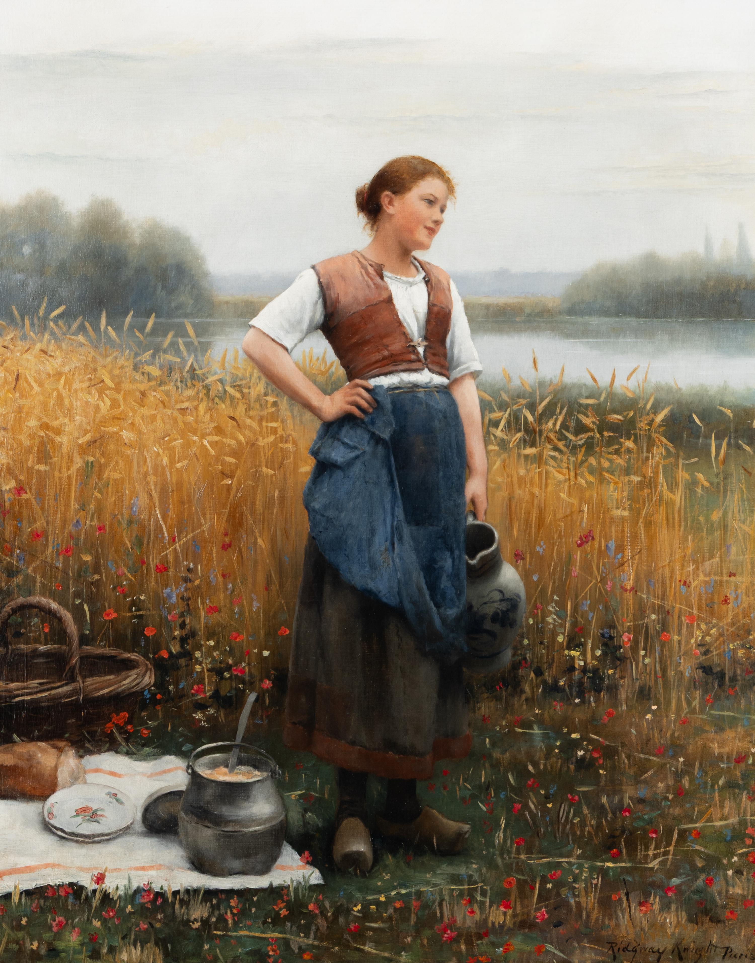 Daniel Ridgway Knight (American, 1839-1924) — A Harvest Lunch