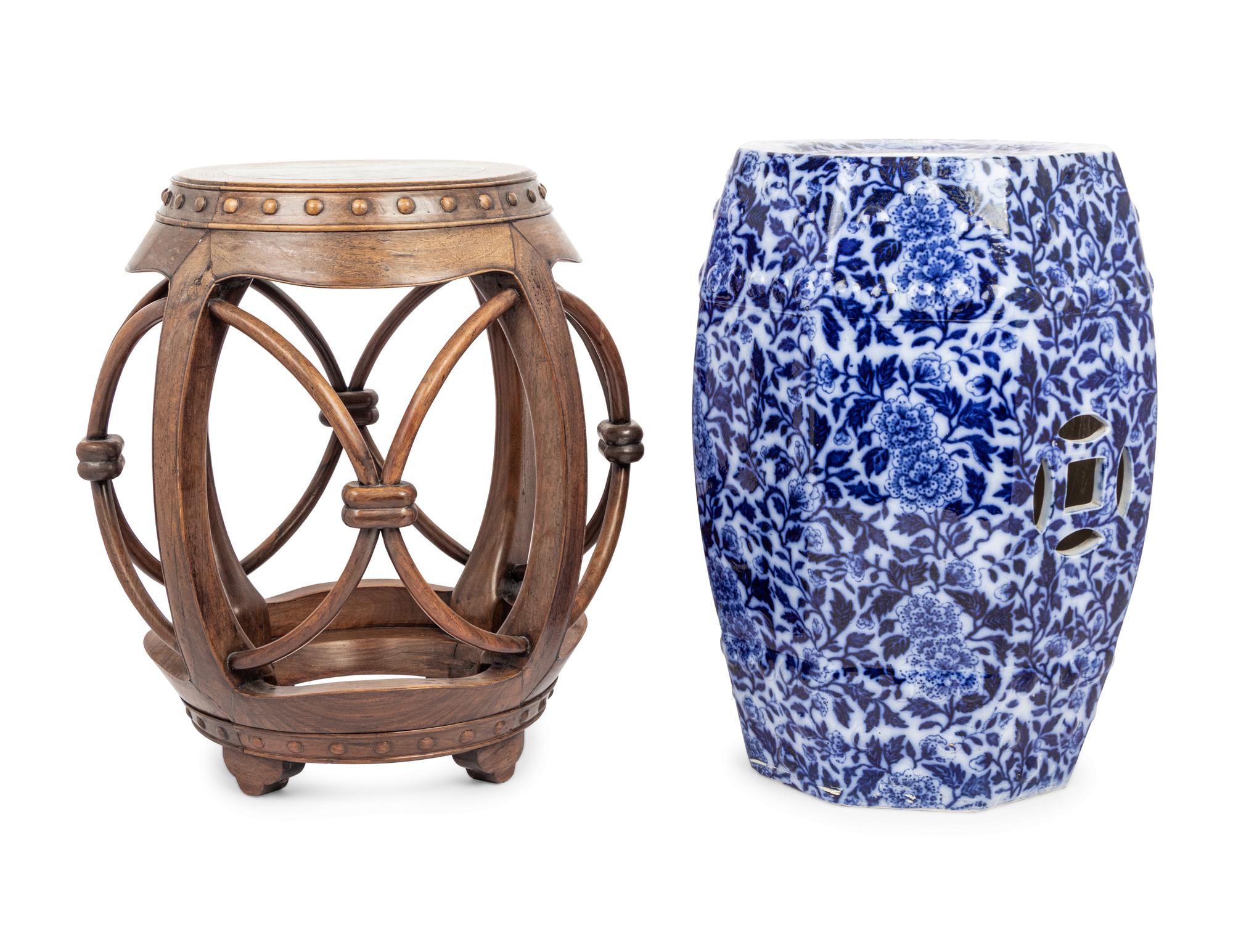 Two Chinese Garden Stools
