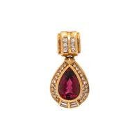H. STERN, RUBELLITE TOURMALINE, DIAMOND, AND YELLOW GOLD PENDANT