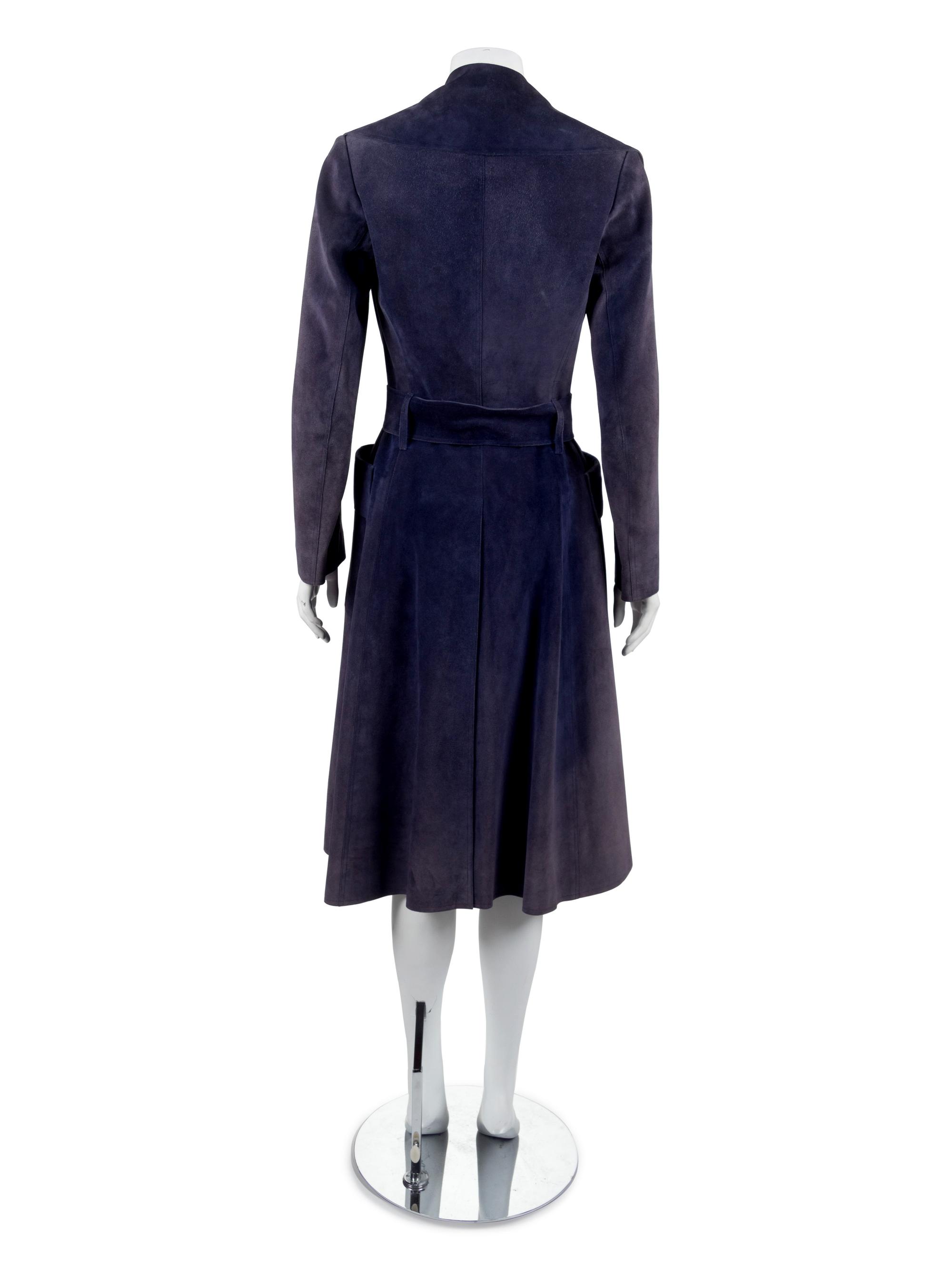 One Halston Suede Coat and One Teal Traina Coat, 1970s — Sold to benefit the Art Acquisition Fund at the Indianapolis Museum of Art at Newfield.