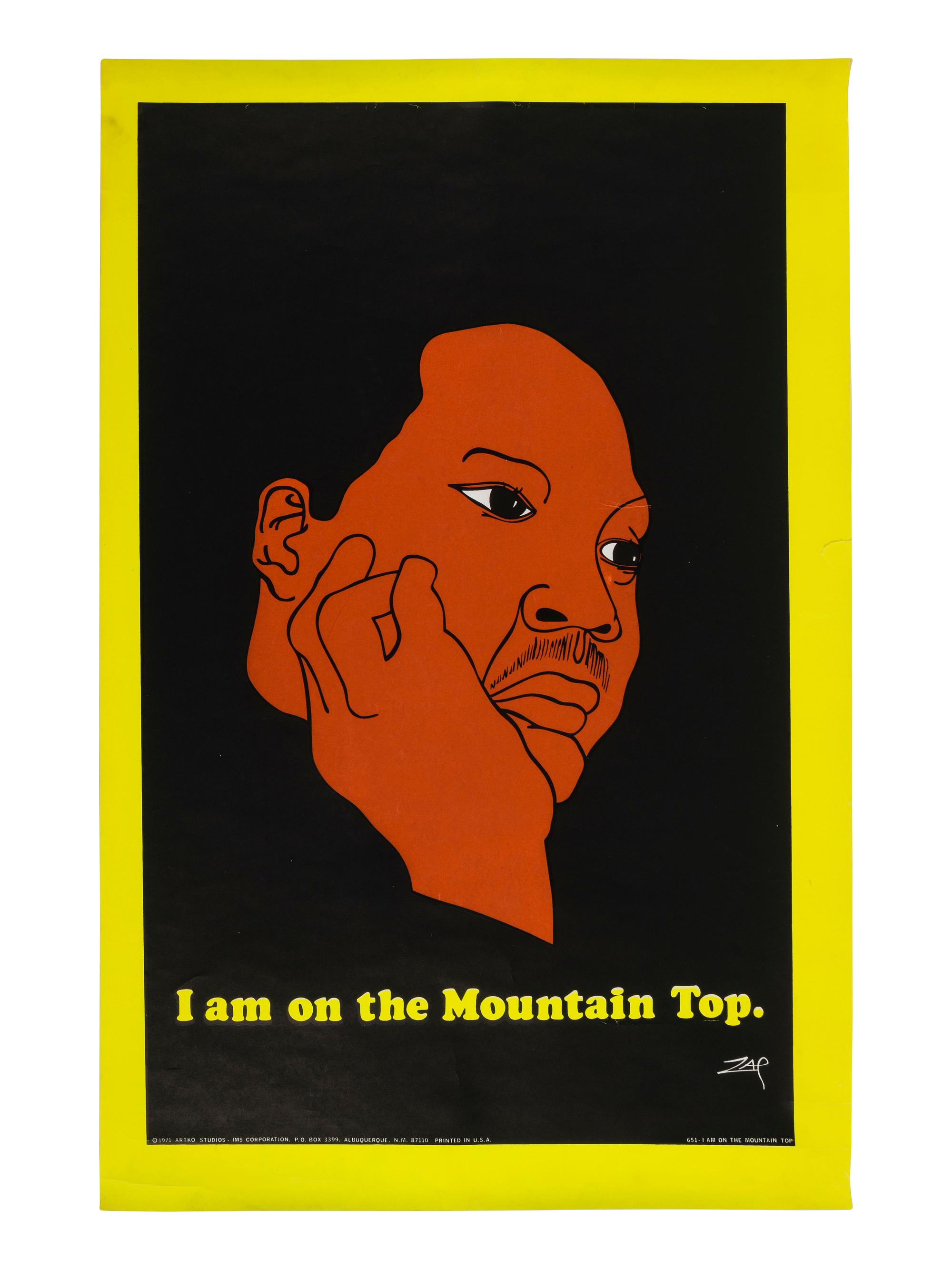 [KING, Martin Luther, Jr. (1929-1968)]. Zap, artist. I am on the Mountain Top . Albuquerque, NM: Artko Studios, 1971.