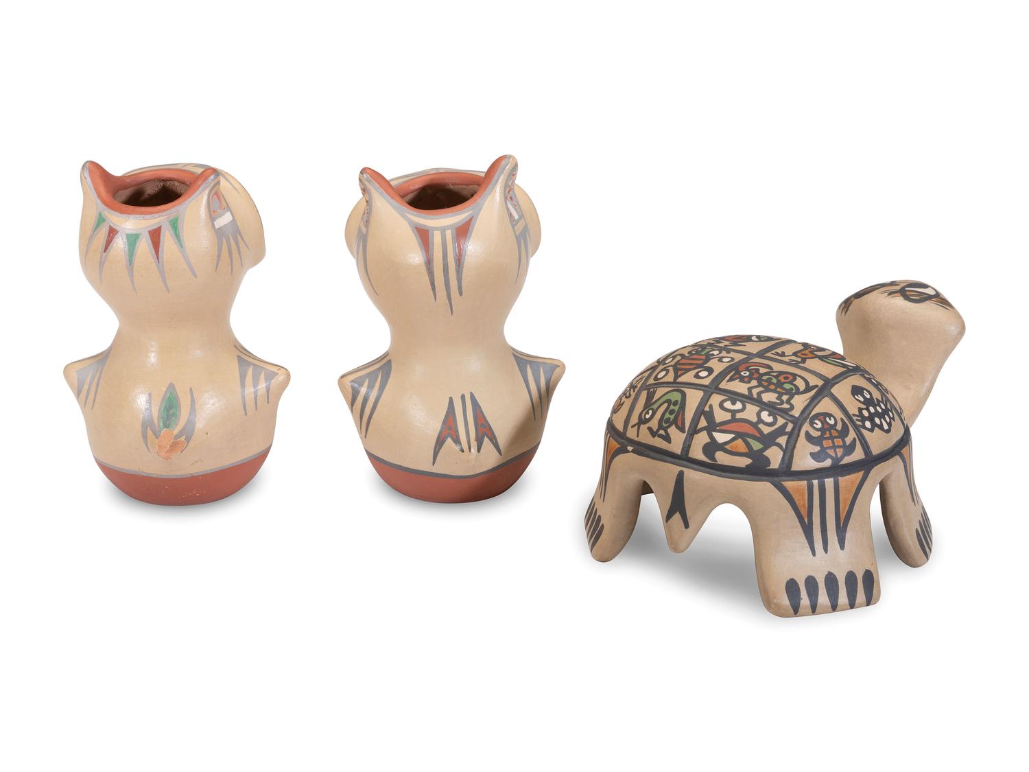 Polychrome Pottery Figures