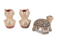 Polychrome Pottery Figures