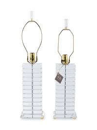 A Pair of Contemporary Acrylic Table Lamps