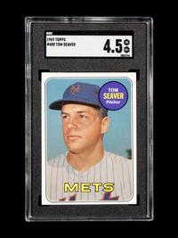 A Group of Tom Seaver Topps Baseball Cards Including 1967 Rookie Card No. 581 (SGC 3 VG),