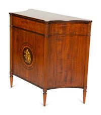 A Joseph Gerte Mahogany and Marquetry Commode