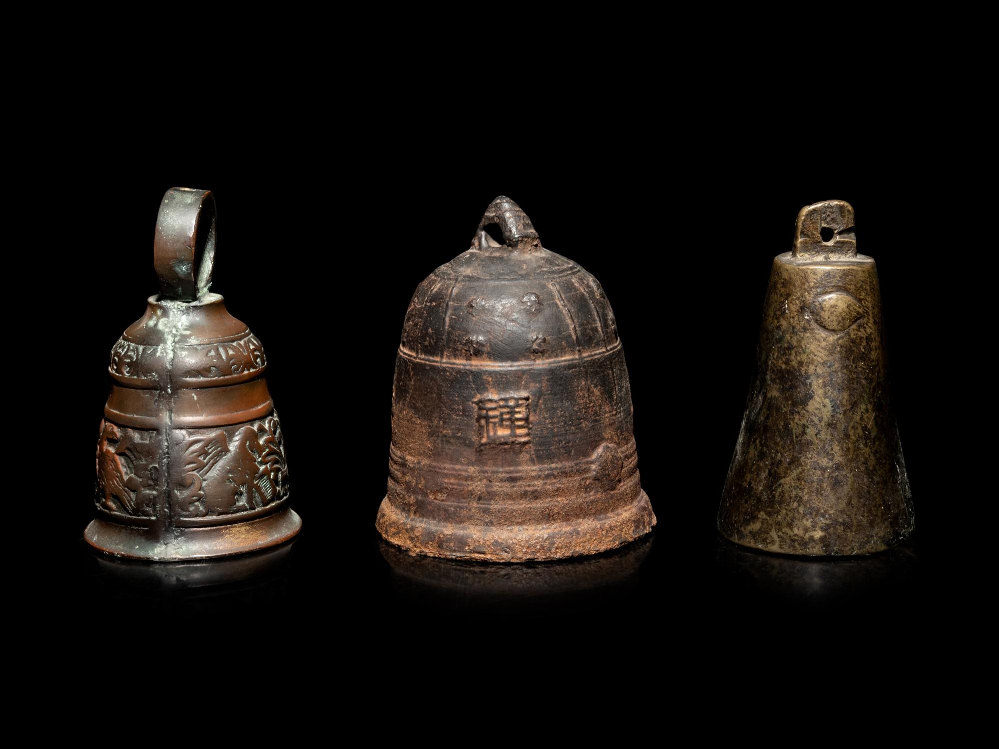 Three Asian Bronze Bells