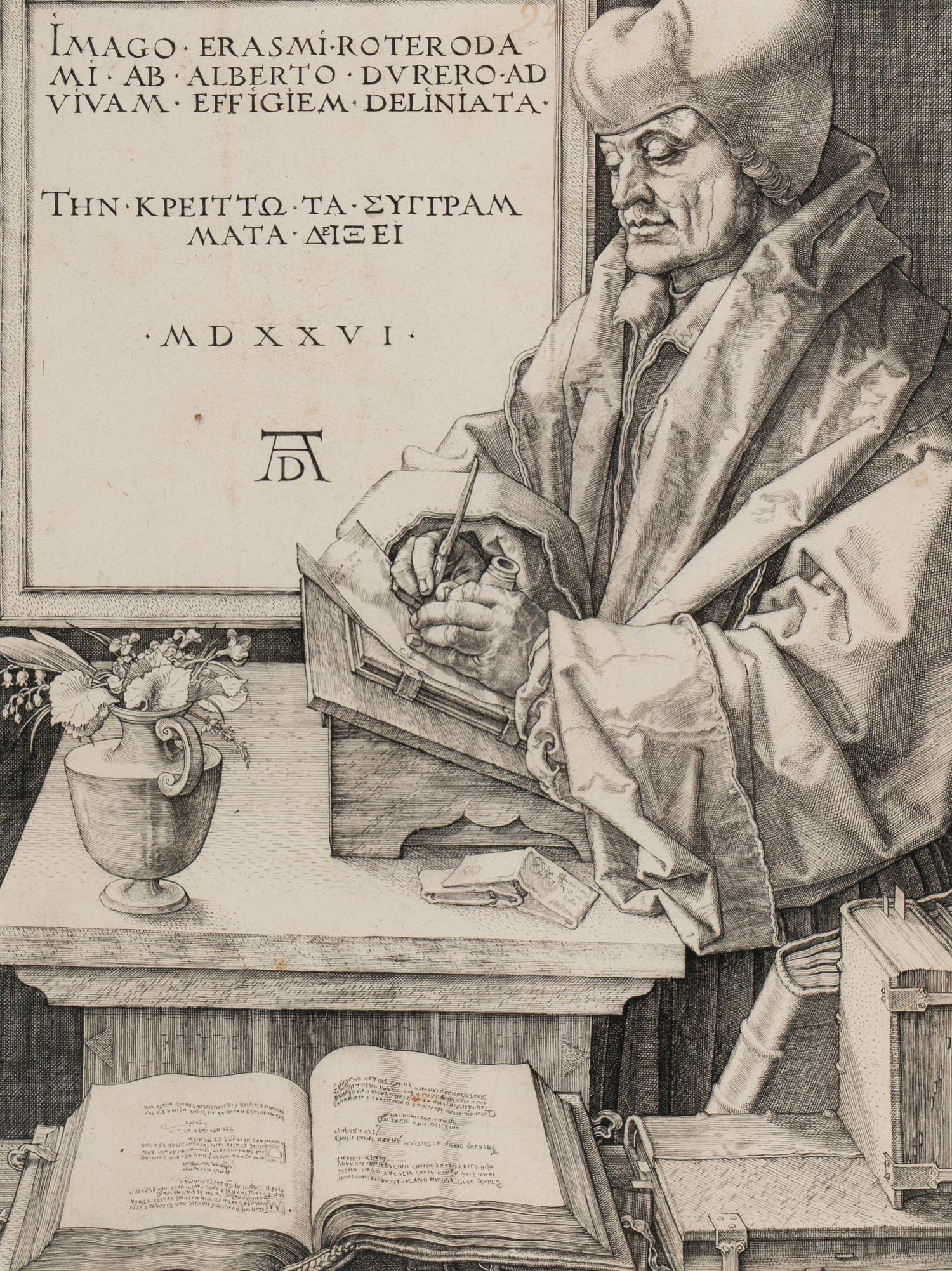 Albrecht Dürer (German, 1471-1528) — Erasmus of Rotterdam , 1526