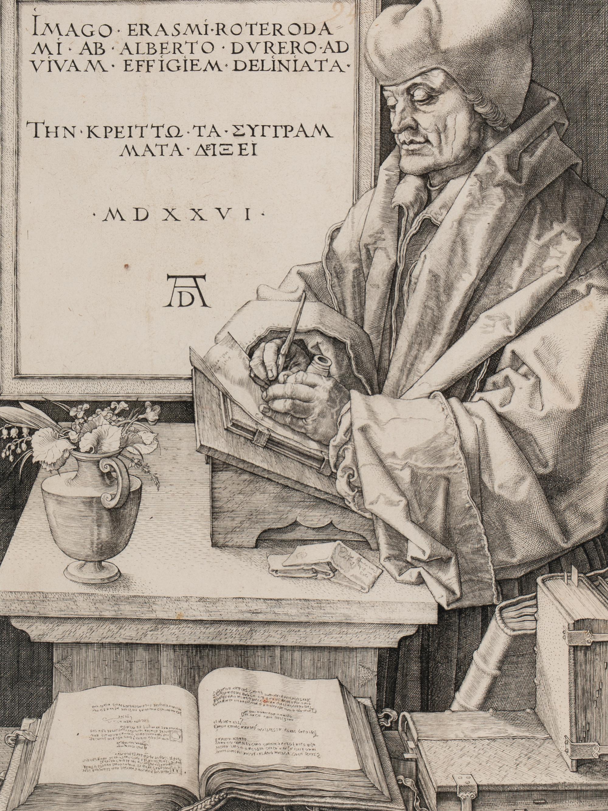Albrecht Dürer (German, 1471-1528) — Erasmus of Rotterdam , 1526