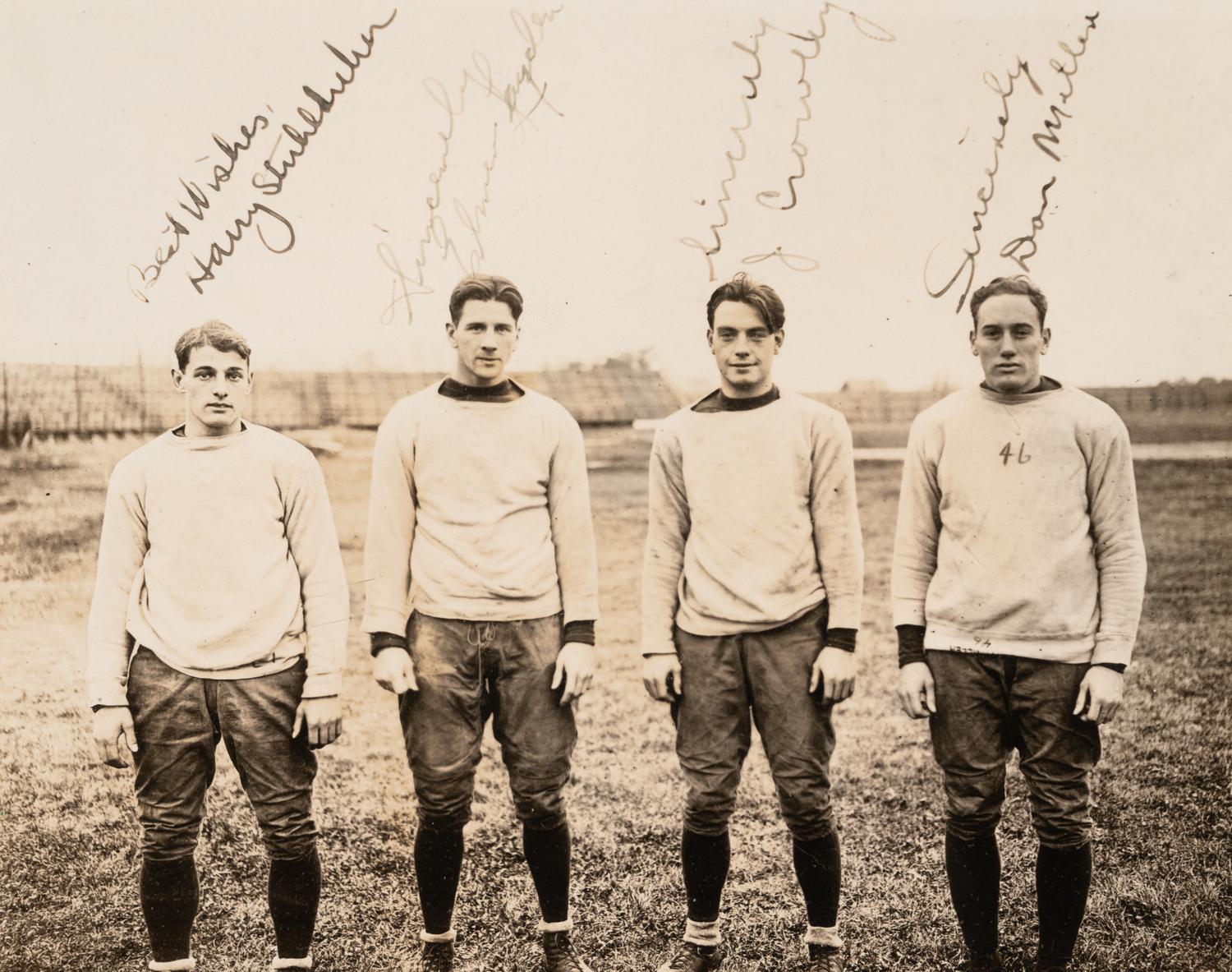 A Rare Original Notre Dame Four Horseman Signed Autograph Original Photo Display (Beckett Authentication Services)