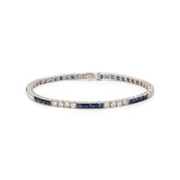 ART DECO, DIAMOND AND SAPPHIRE BRACELET