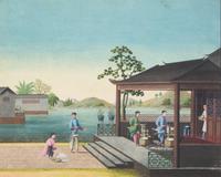 Chinese Export School 19th Century, A Set of Four Paintings Depicting Various Stages of Silk Production