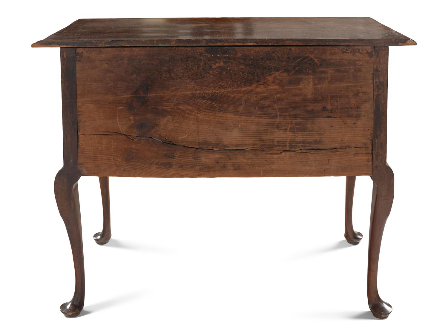 A Queen Anne Fan-Carved Walnut Dressing Table