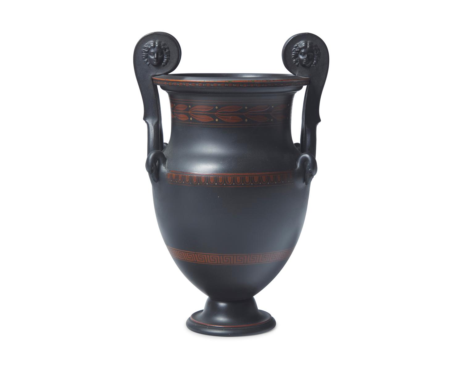 A Wedgwood Black Basalt Grecian Style Vase