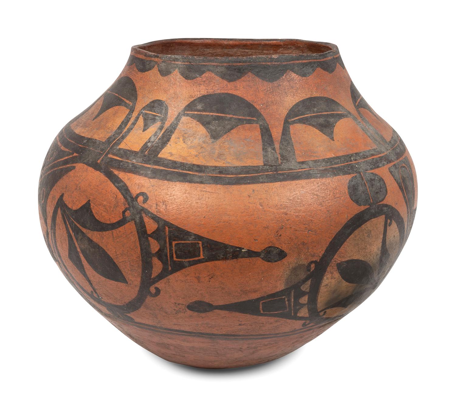 Zia Redware Trios Pottery Jar