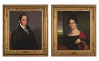 American School 19th Century, A Pair of Portraits: Mr. Andrew Byerly (1782-1827) and Mrs. Susan Wagner Byerly (1789-1857) of Philadelphia, Pennsylvania
