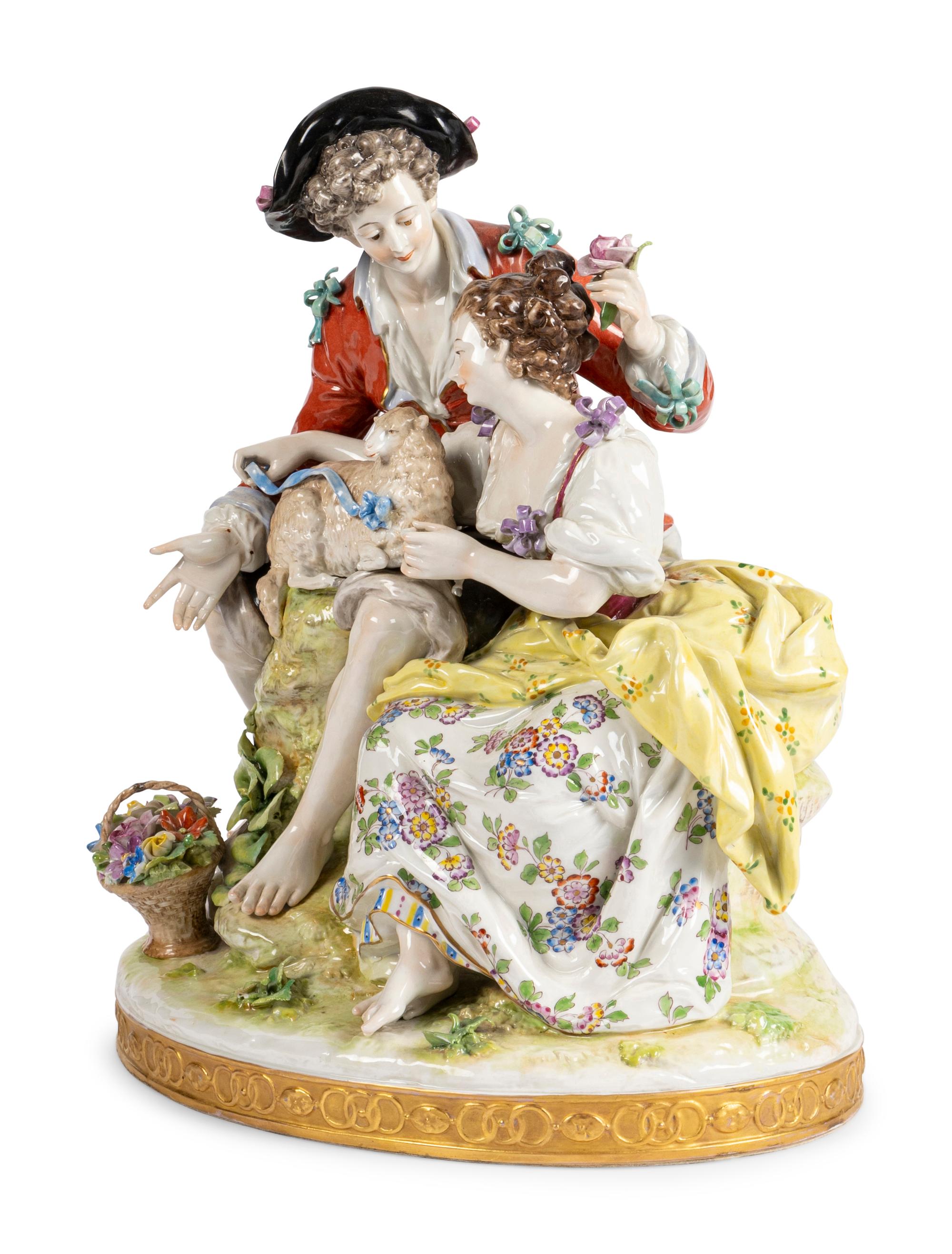 A German Porcelain Figural Group