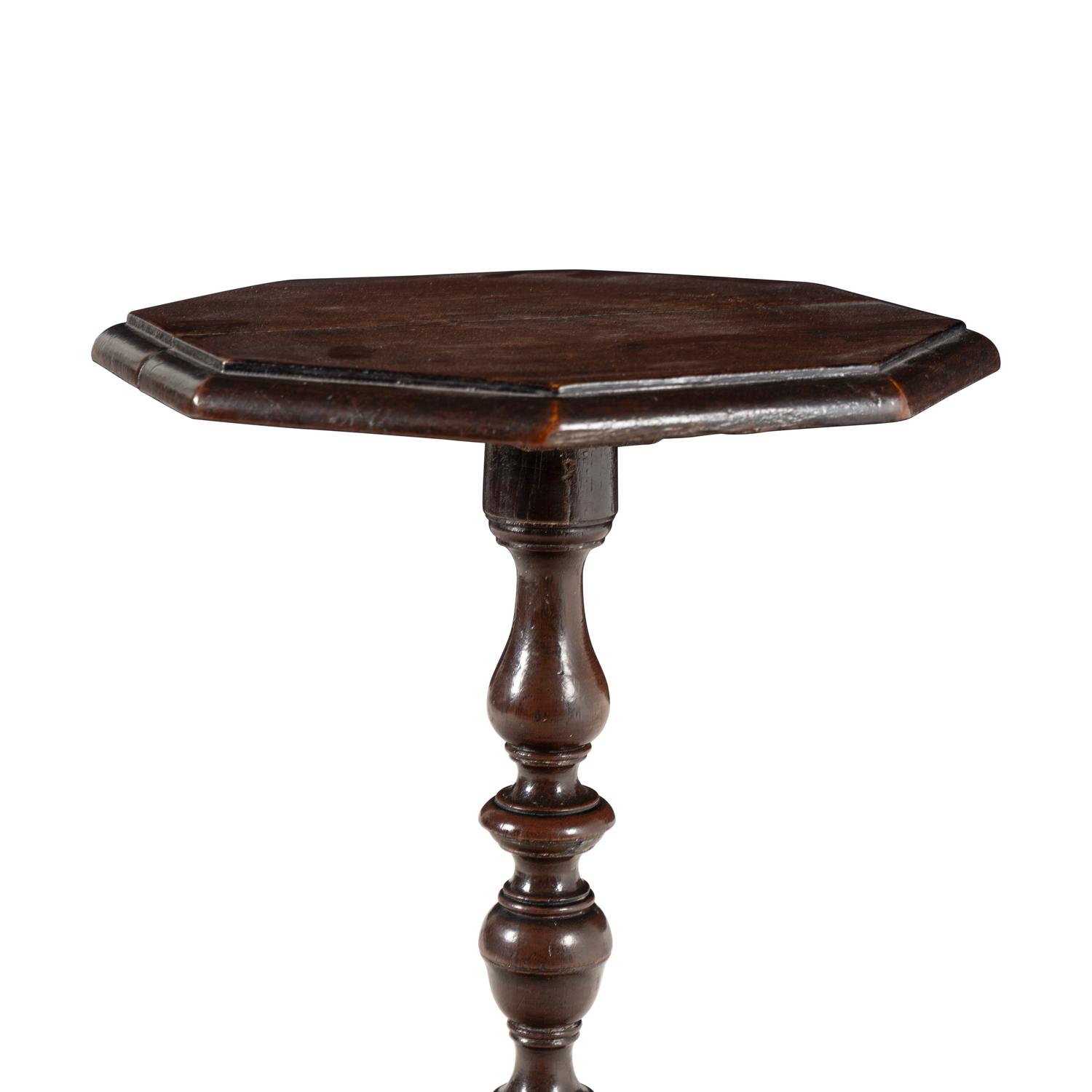 A William and Mary Oak Candle Stand