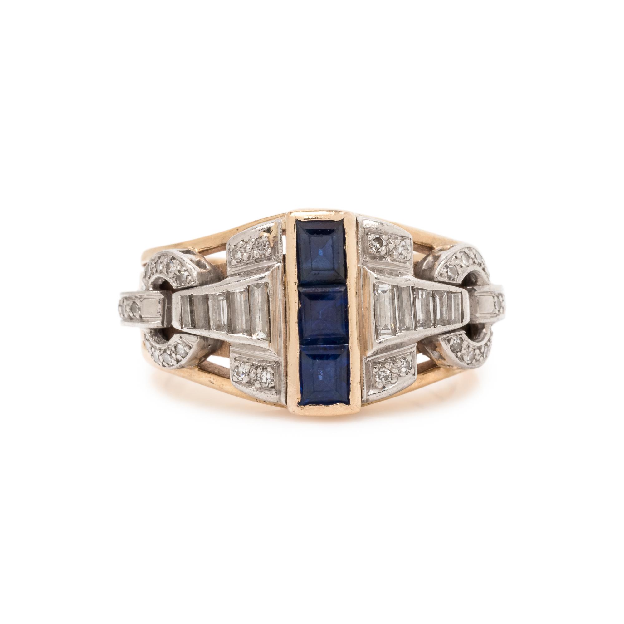 SAPPHIRE AND DIAMOND RING