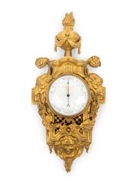 A Louis XVI Style Gilt Bronze Barometer