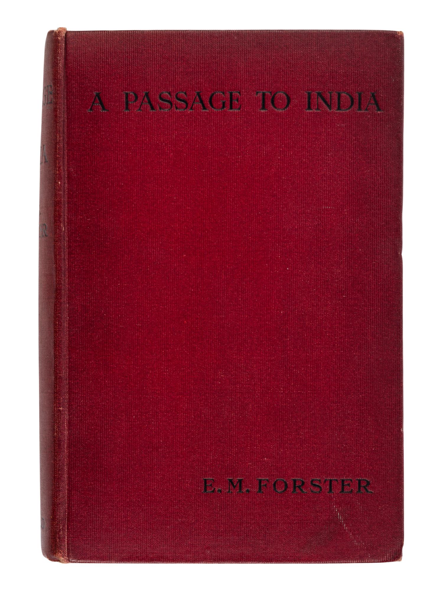 FORSTER, E.M. (1879-1970). A Passage to India . London: Edward Arnold & Co., 1924.