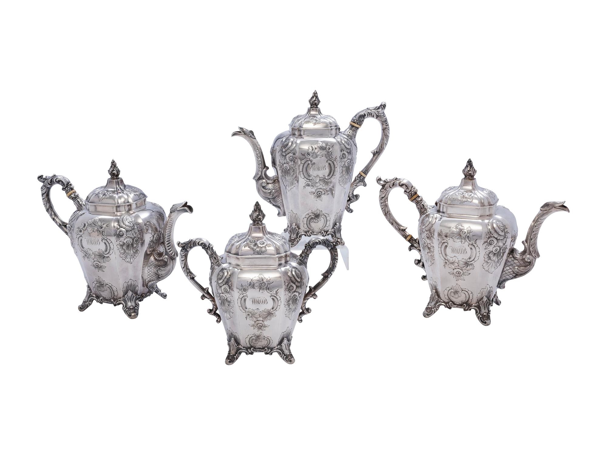 An American Coin Silver Coffee and Tea Service