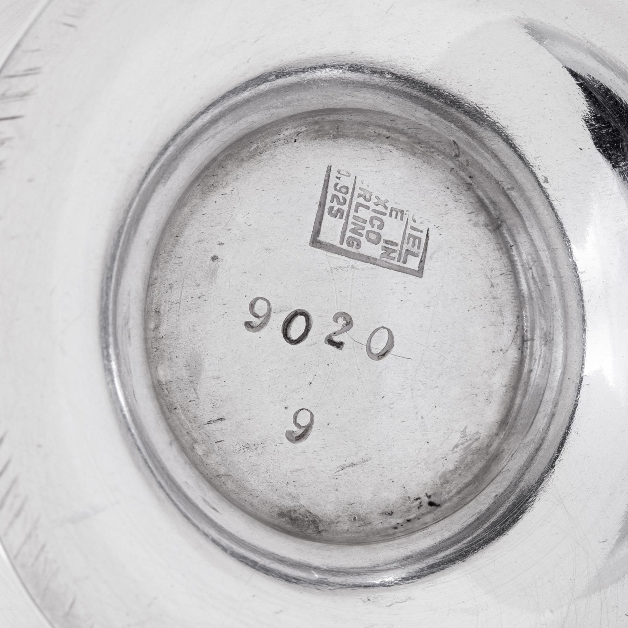 A Mexican Silver Creamer and Sugar Set