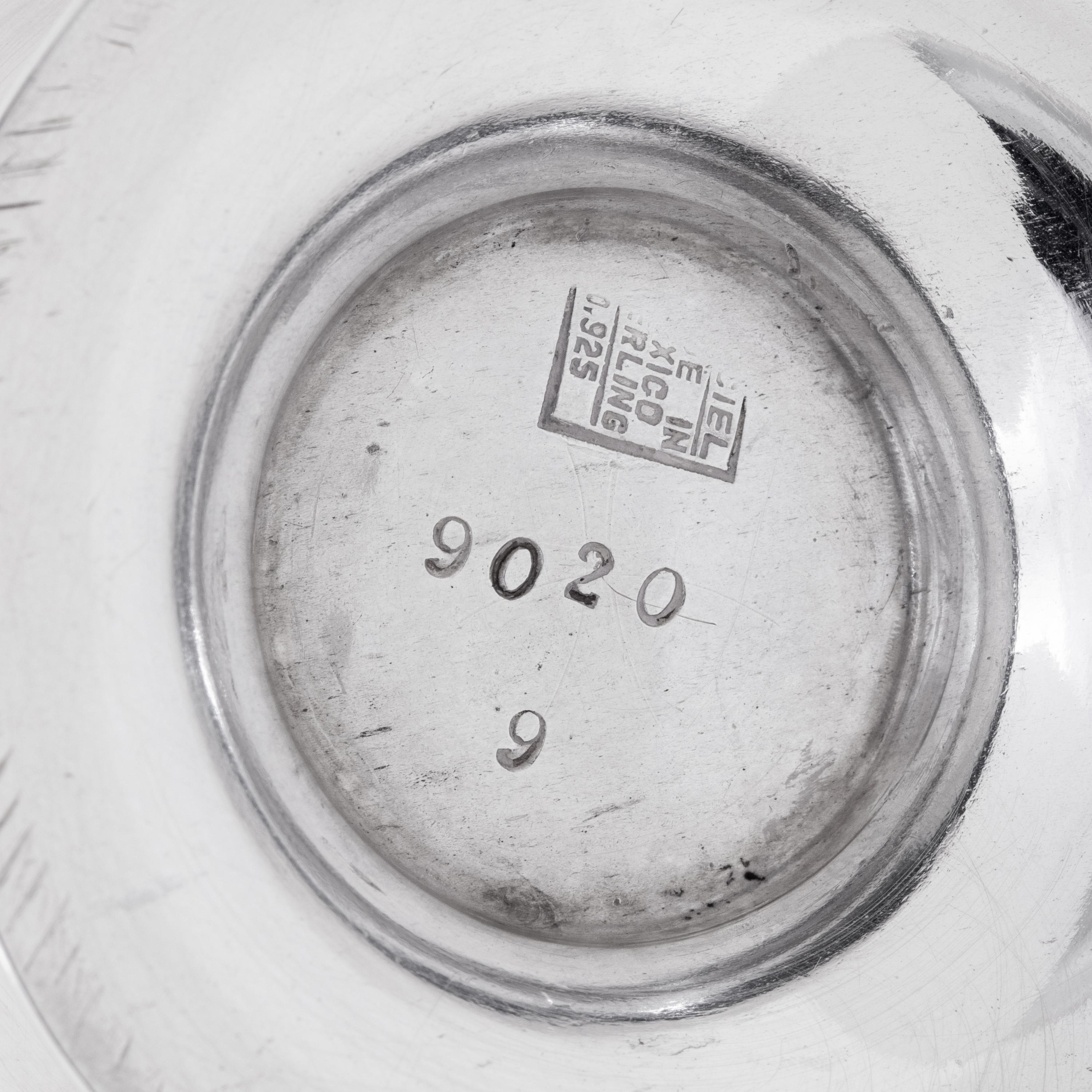 A Mexican Silver Creamer and Sugar Set